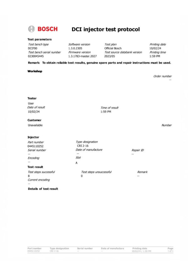 Cresoro 1.4 HDi Diesel Injector | Bosch 0445110252 0986435143 | Fuel System Parts - Image 4