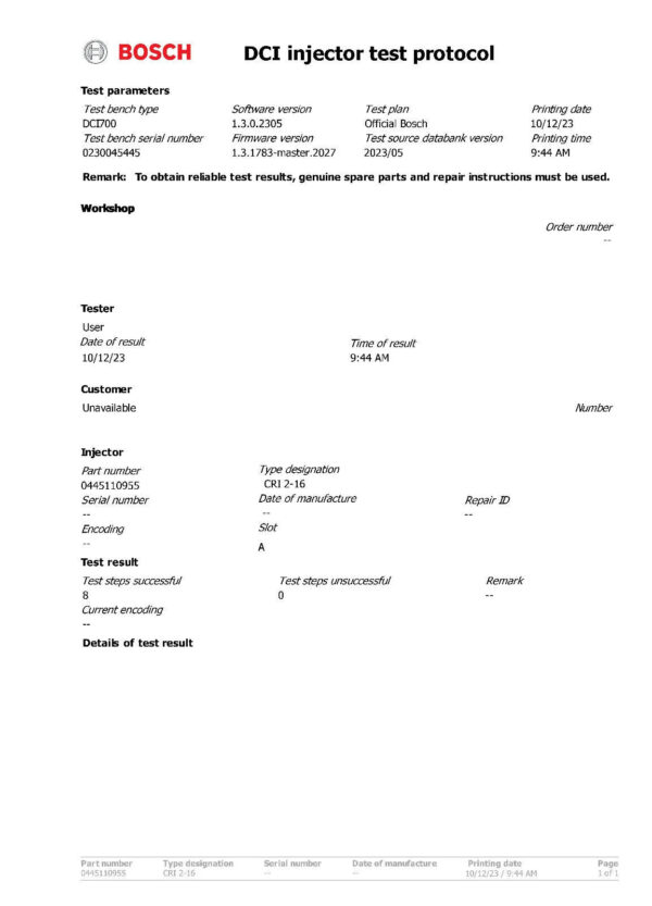 Cresoro 1.5 BlueHDi Diesel Injector | Bosch 0445110749 JX6Q9F593AA | Fuel System Parts - Image 3