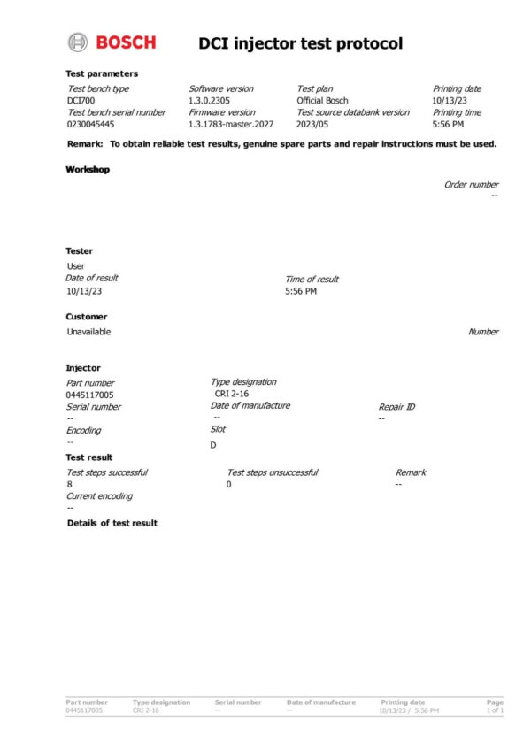 Cresoro 3.0 TDI Diesel Injector | Bosch 0445117005 059130277AM | Fuel System Parts - Image 3