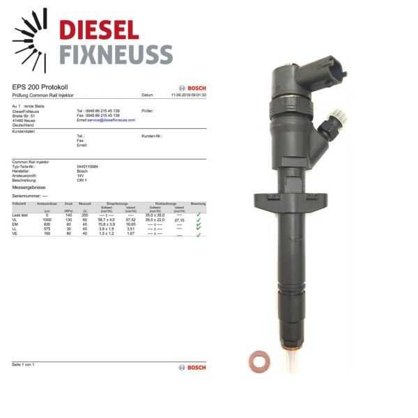 Cresoro 2.2 dCi Diesel Injector | Bosch 0445110084 8200084534 | Fuel System Parts - Image 3